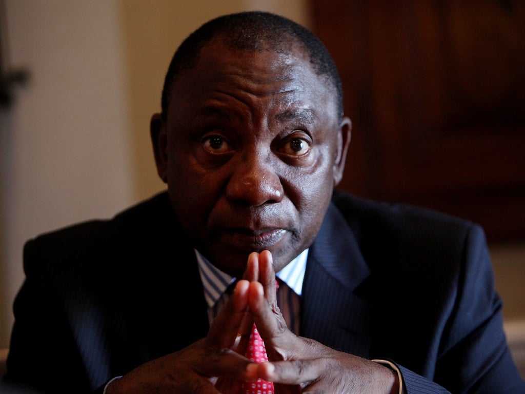 Cyril Ramaphosa elnök. 