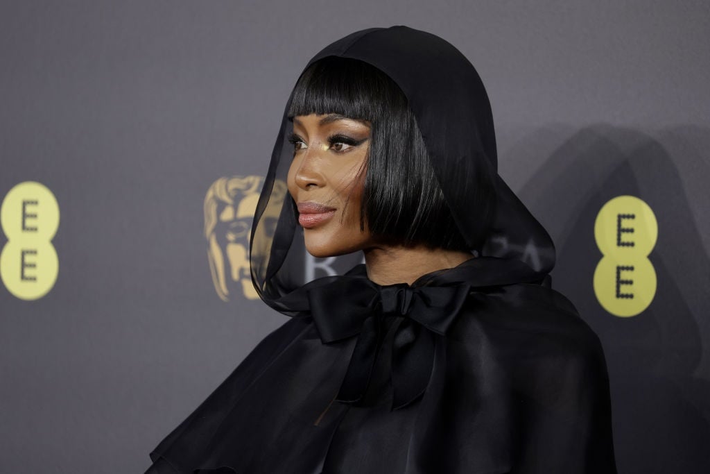 Naomi Campbell részt vesz a 2024-es EE BAFTA Film Awards díjátadón a The Royal Festival Hallban 2024. február 18-án Londonban, Angliában. 